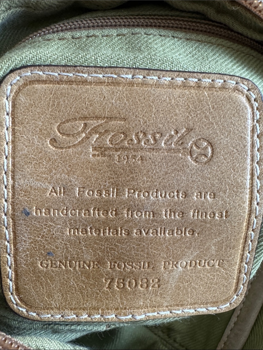 Fossil Leather Crescent Shoulder Bag with Tassel Accents - Picture 3 of 11